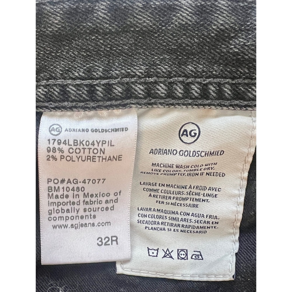 AG Adriano Goldschmied Everett Jeans Mens 32R Gray Slim Straight Denim - Picture 4 of 10